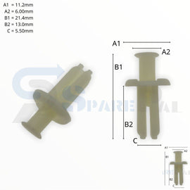 SPAREPAL FASTENER CLIP推進式定位扣SPL-10668