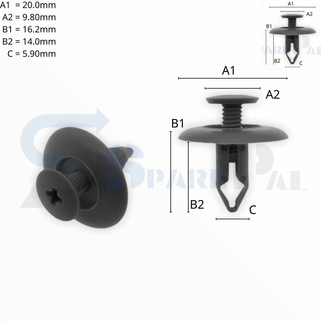 SPAREPAL FASTENER CLIP 推進式定位扣SPL-10332